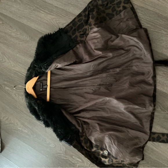 INC International Concepts Black Teddy Jacket with Plush Faux Fur - Picture 5 of 8